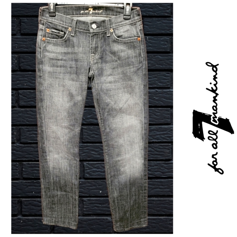 Seven For All Mankind Bootcut Black Wash Jeans